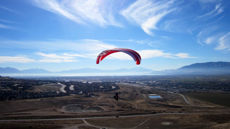 Paragliding at Point of the Mountain with Utah Paragliding
