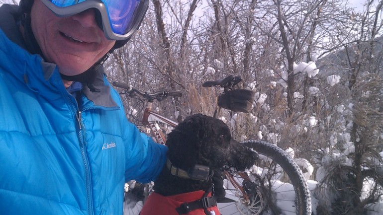 No one is as stoked as The Dog on a Mountain Bike Ride