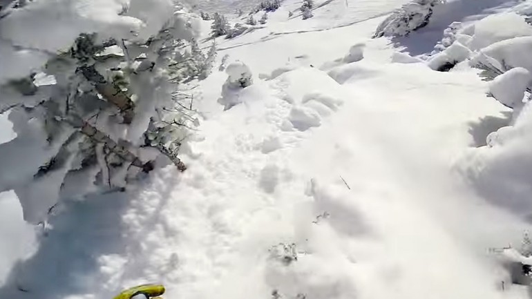Guy Loses Mind Skiing Powder